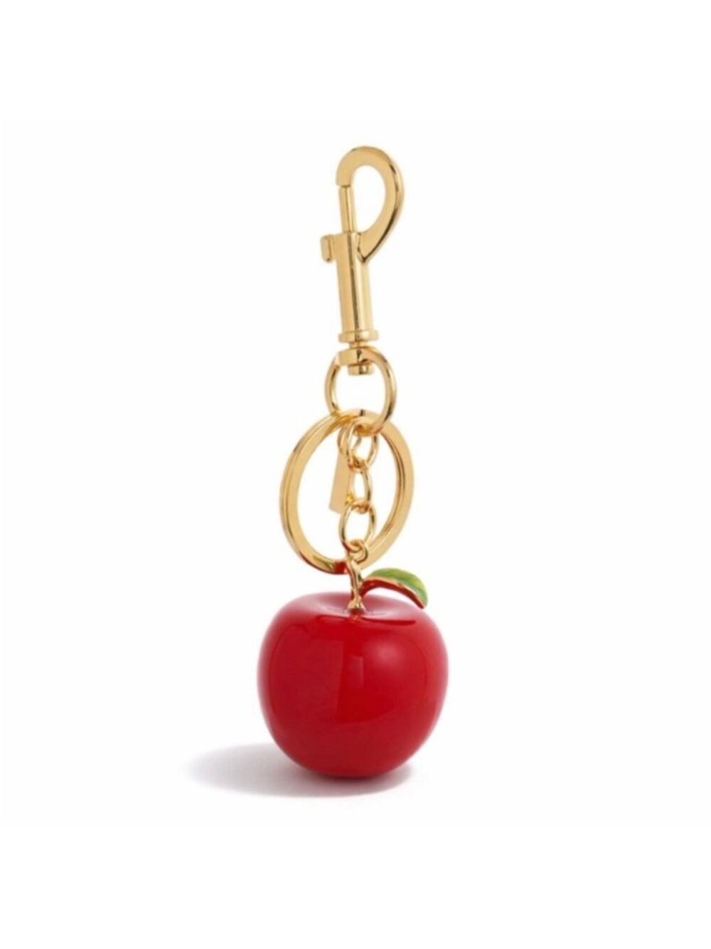 New! Red Apple Bag Charm Keychain NWOT